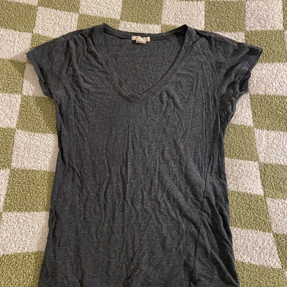 Bozzolo Gray Fitted Cap Sleeve T-Shirt